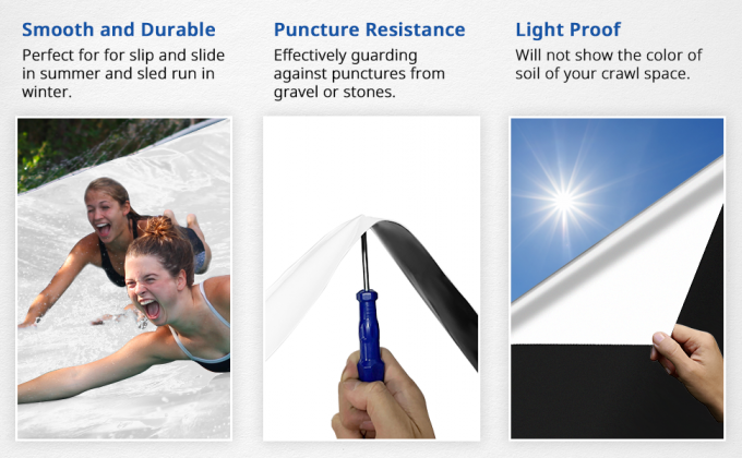 Crawl Space Vapor Barrier - 10 Mil (10' X 50'), Dikke Plastic Sheeting, Drop Cloth Moisture Barrier Covering 4