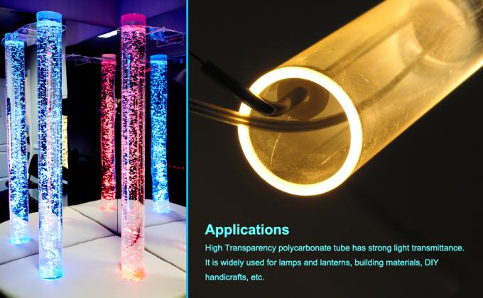 Plastic Pipe Rigid Polycarbonate Round Tube Onbreekbare Polycarbonate Tubing Chemisch bestand Clear Tube 0