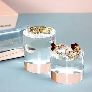 Acrylische kubuscilinder ronde foto-requisiten, transparante solide acrylische displayblokken voor fotografie 8