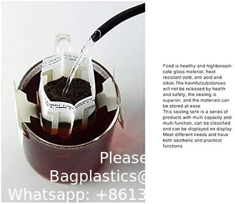 Niet Geweven van de de Koffiethee van de Stoffen Beschikbare Draagbare Druppel de Filterzakken die Filters hangen en de Zak van de de Koffiefilter van de Oordruppel hangen