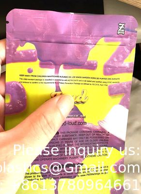 Zachte het Bewijstribune van de Aanrakingsgeur op Zakken Eetbare Verpakkings Veilig voor kinderen Gedrukt 3,5 Zakken van Douanemylar