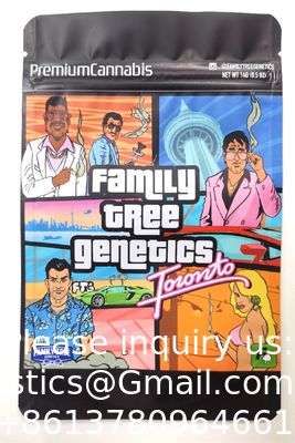 Zachte het Bewijstribune van de Aanrakingsgeur op Zakken Eetbare Verpakkings Veilig voor kinderen Gedrukt 3,5 Zakken van Douanemylar