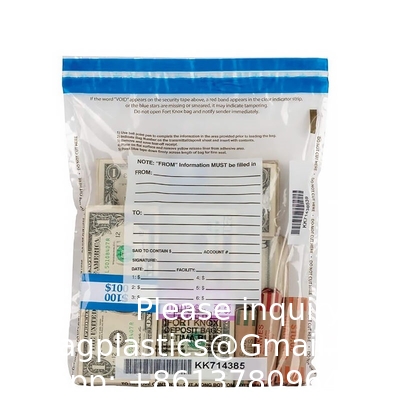 Ongeldige tapezak, bewijszak, examen plastic veiligheidszakken Papieren verzending Transit Security Tamper Evident Bags