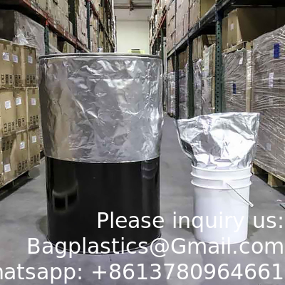 Flexible Round Bottom Gusset Aluminium Foil Plastic Bag Drum Liner Bags, Round Bottom, Square Bottom IBC Bag