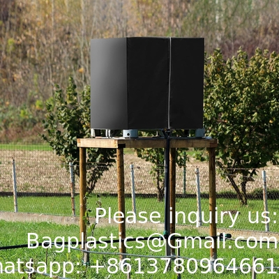 IBC Tote Cover Met Zipper, 275 Gallon 1000L Outdoor IBC Tote Zonnebril 210D Oxford Stof Cover Waterdicht Zonnebestendige