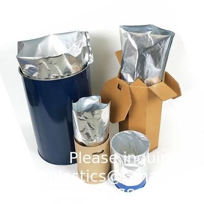 Chemische folie inlegzakken, Fabriek Custom Ronde bodem Aluminium folie inlegzakken voor Drum Liner Aluminium zak