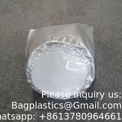 55 liter trommel Plastic inner bag Ronde bodem voor open en dicht bovenste trommel Flexible ronde bodem Gusset aluminium folie