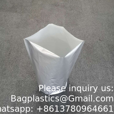 55 liter trommel Plastic inner bag Ronde bodem voor open en dicht bovenste trommel Flexible ronde bodem Gusset aluminium folie