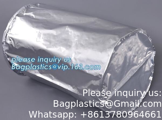 Fabriek Custom Round Bottom Aluminium Foil Liner Bags Voor Drum Liner Bag Customized Flexible hd liner drum 200 ltr
