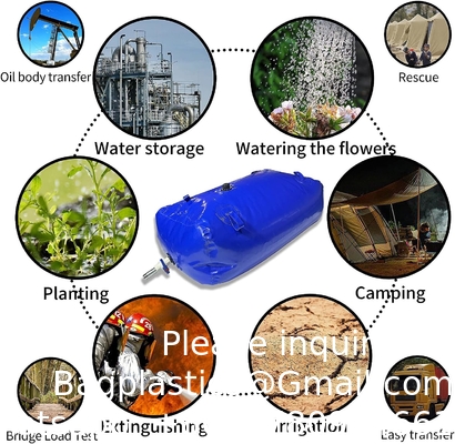 Buitenopvouwbare flexitank waterblaas, waterzak wateropslag tank kraan Duurzame wateropslagcontainers