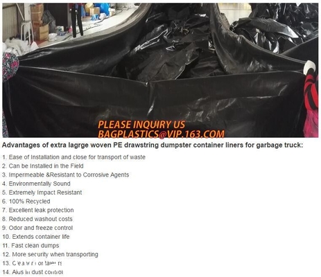 Extra Lagrge Geweven Dumpster Container 20 Yard Dumpster Container Liners voor zakjes