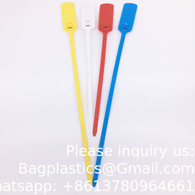 Eenmalig plastic vergrendelingssluiting voor zelfdichtheid, op maat gemaakt logo, plastic banddichtingen, plastiekdicht 30 cm voor de bank.