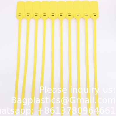 Eenmalig plastic vergrendelingssluiting voor zelfdichtheid, op maat gemaakt logo, plastic banddichtingen, plastiekdicht 30 cm voor de bank.