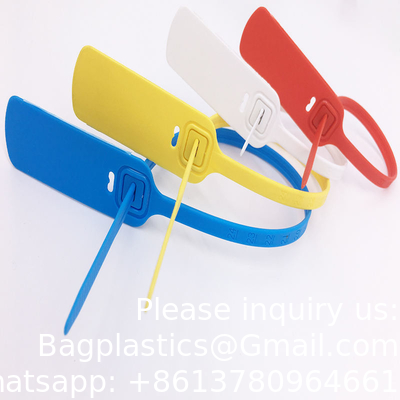 Eenmalig plastic vergrendelingssluiting voor zelfdichtheid, op maat gemaakt logo, plastic banddichtingen, plastiekdicht 30 cm voor de bank.