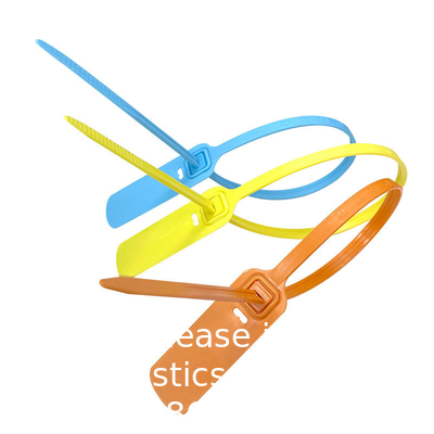 Eenmalig plastic vergrendelingssluiting voor zelfdichtheid, op maat gemaakt logo, plastic banddichtingen, plastiekdicht 30 cm voor de bank.