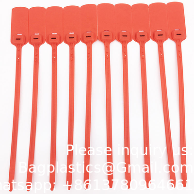 Eenmalig plastic vergrendelingssluiting voor zelfdichtheid, op maat gemaakt logo, plastic banddichtingen, plastiekdicht 30 cm voor de bank.