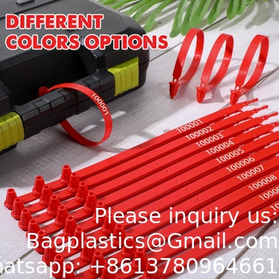 Plastic Truck Door Seal Veiligheidszegels Tamper proof Tite-Lock Veiligheidslabels Genummerd Veilig Eenmalig slot
