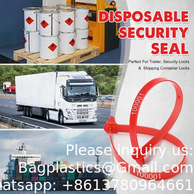 Plastic Truck Door Seal Veiligheidszegels Tamper proof Tite-Lock Veiligheidslabels Genummerd Veilig Eenmalig slot