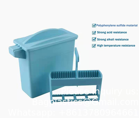 Patologische analyseapparatuur Glasglijbaan Verfrek Histologieweefsel Plastic Verfpot En Rack