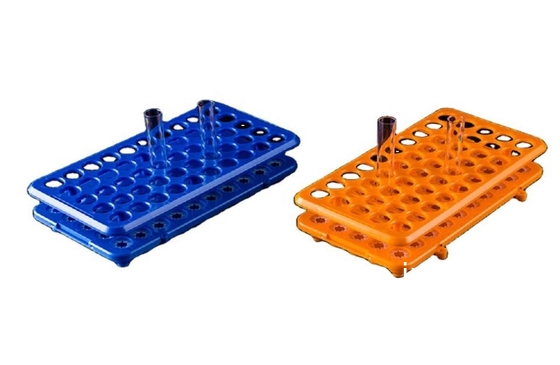 Laboratorium Multi Function PP Centrifuge Tube Rack 50 gaten*18mm Plastic Test Tube Rack Silicone Circlip