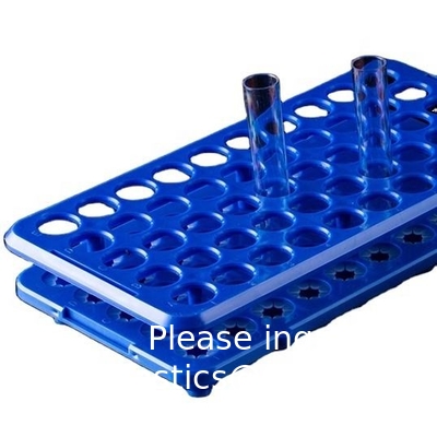Laboratorium Multi Function PP Centrifuge Tube Rack 50 gaten*18mm Plastic Test Tube Rack Silicone Circlip