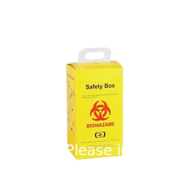 Ziekenhuis Biohazard 5L Medische verwijdering Kraftpapier Board Sharps Container Safety Box Weggooi Gebruikte Spuiters En La