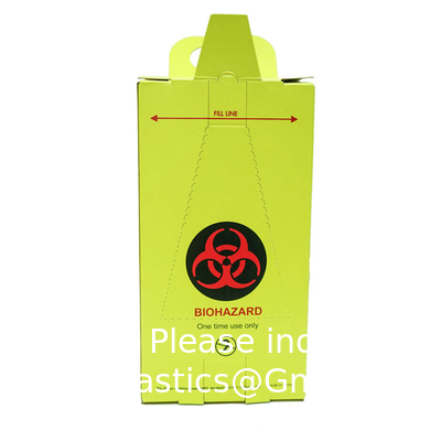 Ziekenhuis Biohazard 5L Medische verwijdering Kraftpapier Board Sharps Container Safety Box Weggooi Gebruikte Spuiters En La