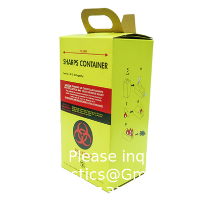 Veiligheidsdoos Afvalspuit Naald scherp Verbrandingsdoos Kartonnen container 5L 7L 10L Wegwerpverbrandingsdoos
