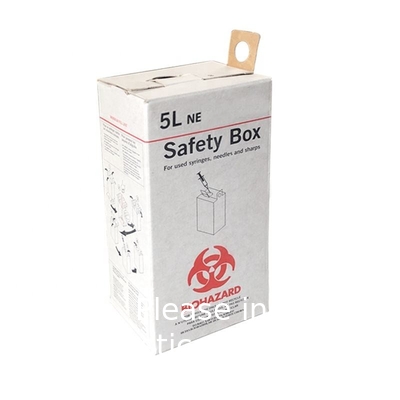 5L 10L wegwerpverbrandingsdoos Geaffineerde papieren dozen Spuit naald scherpe container Veiligheidsdoos
