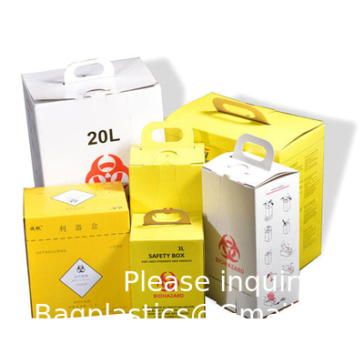 5L 10L wegwerpverbrandingsdoos Geaffineerde papieren dozen Spuit naald scherpe container Veiligheidsdoos