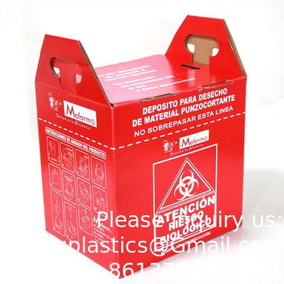 5L 10L wegwerpverbrandingsdoos Geaffineerde papieren dozen Spuit naald scherpe container Veiligheidsdoos