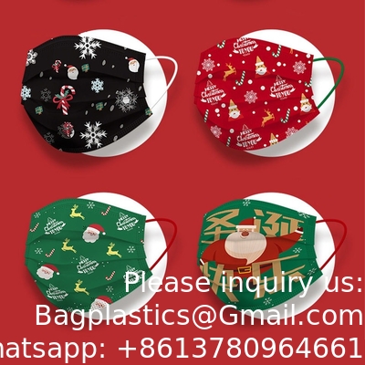 Gezichtsmasker, wegwerpmasker, kerstcadeautjes Kerstcartoonmaskers feestvoorzieningen mannen en vrouwen Gratis monster