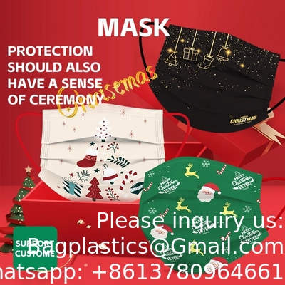 Gezichtsmasker, wegwerpmasker, kerstcadeautjes Kerstcartoonmaskers feestvoorzieningen mannen en vrouwen Gratis monster