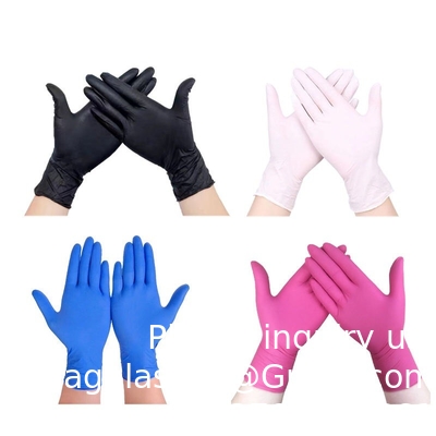 Blauwe handschoenen Goedkope nitrilhandschoenen Fabrikanten Groene nitrilhandschoenen Industrie Chemisch resistent Voedingsmiddelen