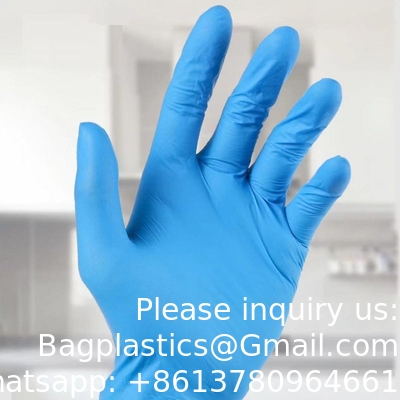 Blauwe handschoenen Goedkope nitrilhandschoenen Fabrikanten Groene nitrilhandschoenen Industrie Chemisch resistent Voedingsmiddelen