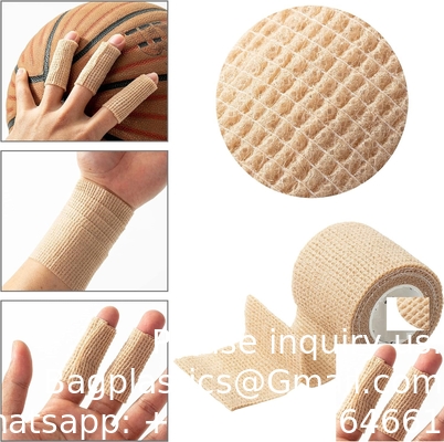 Zelfklevend verband, 6 verpakkingen, huidkleurig, 2 x 5 meter, samenhangend verband, medisch verband, elastisch verband