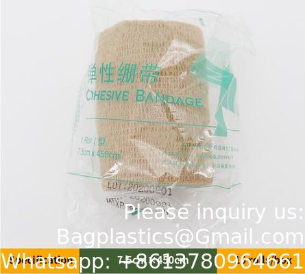 Beige zelfklevende bandband, zelfklevende niet-geweven bandrolletjes, atletische band voor pols, enkel, hand