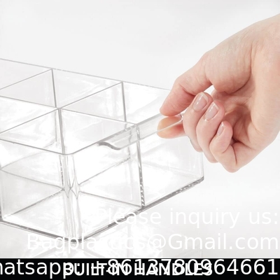 Plastic condimenten organisator en theezak houder - 8-compartiment keuken pantry / countertop opslag caddy - Splitsing chip