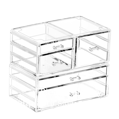 Duidelijke containers voor het organiseren van 7 laden stapelbare kast badkamer organisatoren en opslag juwelen haar accessoires