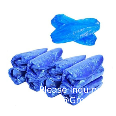 Groothandel Polyethyleen wegwerparmmouw cover 18 &quot; Plastic blauwe wegwerparmmouwen voor koken en tatoeëren