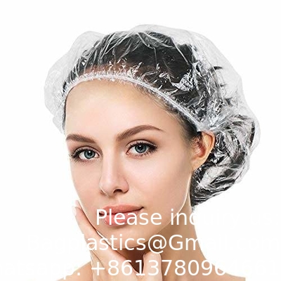 Eenmalige douchepet 21&quot; verdikkend elastisch helder badkappel Salon Hotel Reisend Plastic PE douchepetten