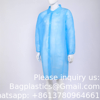 PP SMS Ziekenhuis Uniformen Arts Verpleegkundige Chirurgisch Medisch Wit Lab Jas Scrub Pak Volwassen Kinderen Chemie Lab Pak