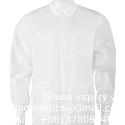 PP SMS Ziekenhuis Uniformen Arts Verpleegkundige Chirurgisch Medisch Wit Lab Jas Scrub Pak Volwassen Kinderen Chemie Lab Pak
