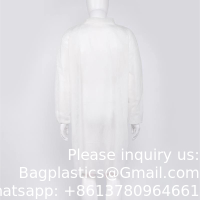 PP SMS Ziekenhuis Uniformen Arts Verpleegkundige Chirurgisch Medisch Wit Lab Jas Scrub Pak Volwassen Kinderen Chemie Lab Pak