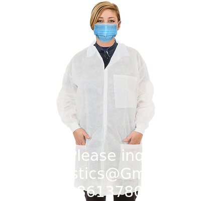 PP SMS Ziekenhuis Uniformen Arts Verpleegkundige Chirurgisch Medisch Wit Lab Jas Scrub Pak Volwassen Kinderen Chemie Lab Pak