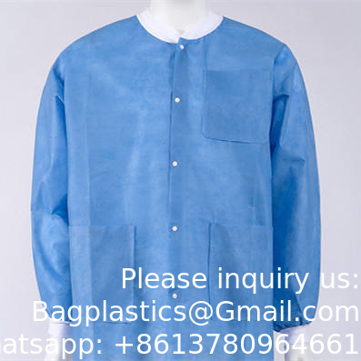 PP SMS Ziekenhuis Uniformen Arts Verpleegkundige Chirurgisch Medisch Wit Lab Jas Scrub Pak Volwassen Kinderen Chemie Lab Pak