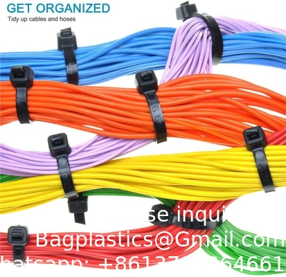 Zip Ties Heavy Duty 8 Inch, Premium Plastic Draad Ties Met Treksterkte, Zelfvergrendelend Zwart Nylon Tie Wrap