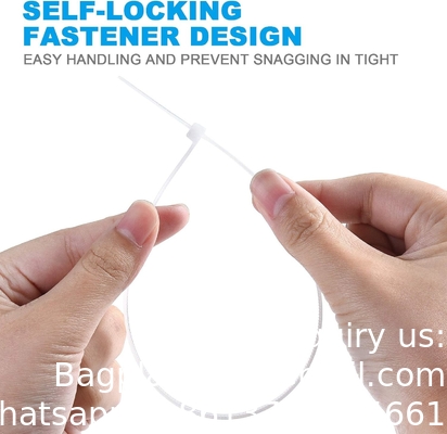 Zip Ties Heavy Duty 8 Inch, Premium Plastic Draad Ties Met Treksterkte, Zelfvergrendelend Zwart Nylon Tie Wrap