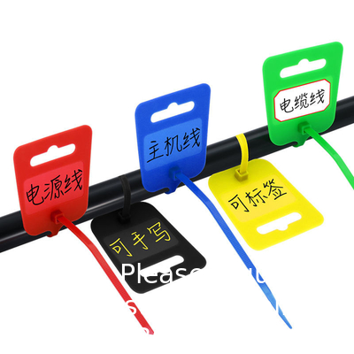 Tag Label Kabelbindingen Draad Zipbanden Zelfvergrendelend Plastic Riemen Label Merk Tag6 Inch Operate Length Nylon