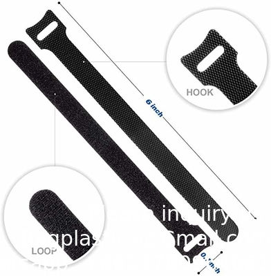 Kleurrijke velcro stropdassen, herbruikbare bevestigingskabelstropdassen, microfiberstof 6-inch hook loop kabelstropdassen Velcrs12mm*150mm